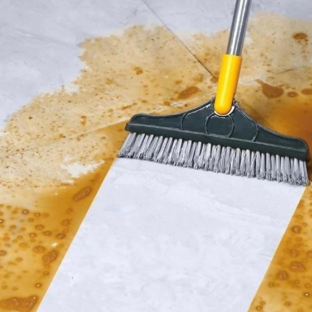 2 In 1 Multi Functional Rotating Floor Scrub Brush With Long Handle