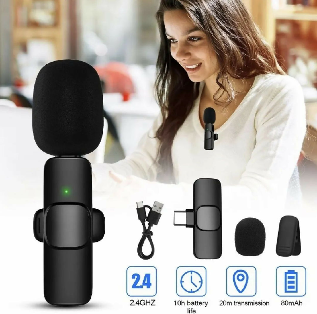 Wireless MIC K8 MICROPHONE Vlogging Mic With Microphone Accessories Video For Type C Android IOS Lightining 3 5mm Jack