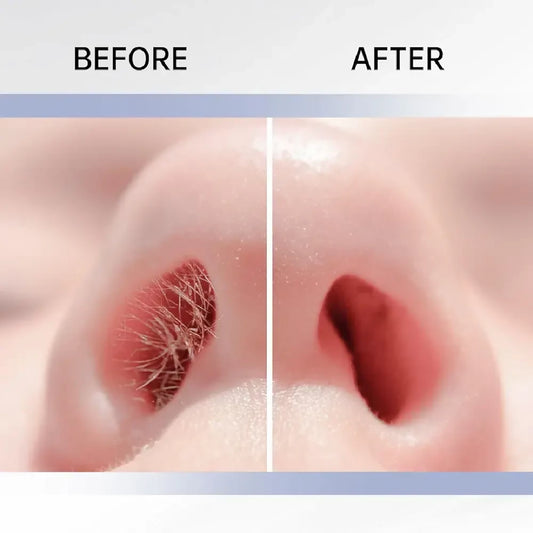 2 Pcs Nasal Manual Nose Hair Trimmer Set 360 Rotating Safe Painless Nasal Hair Remover