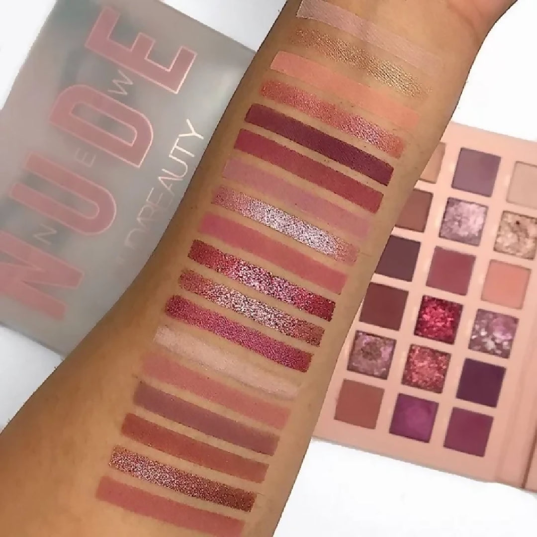 18 Colors Nude Eyeshadow Palette Matte and Shimmer Pigmented Shades Long Lasting