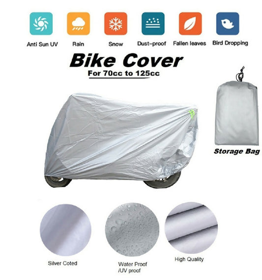 Bike Cover Universal 70 and 125 Anty Scratch 100 Water and Dust Proof Cover Multicoloured