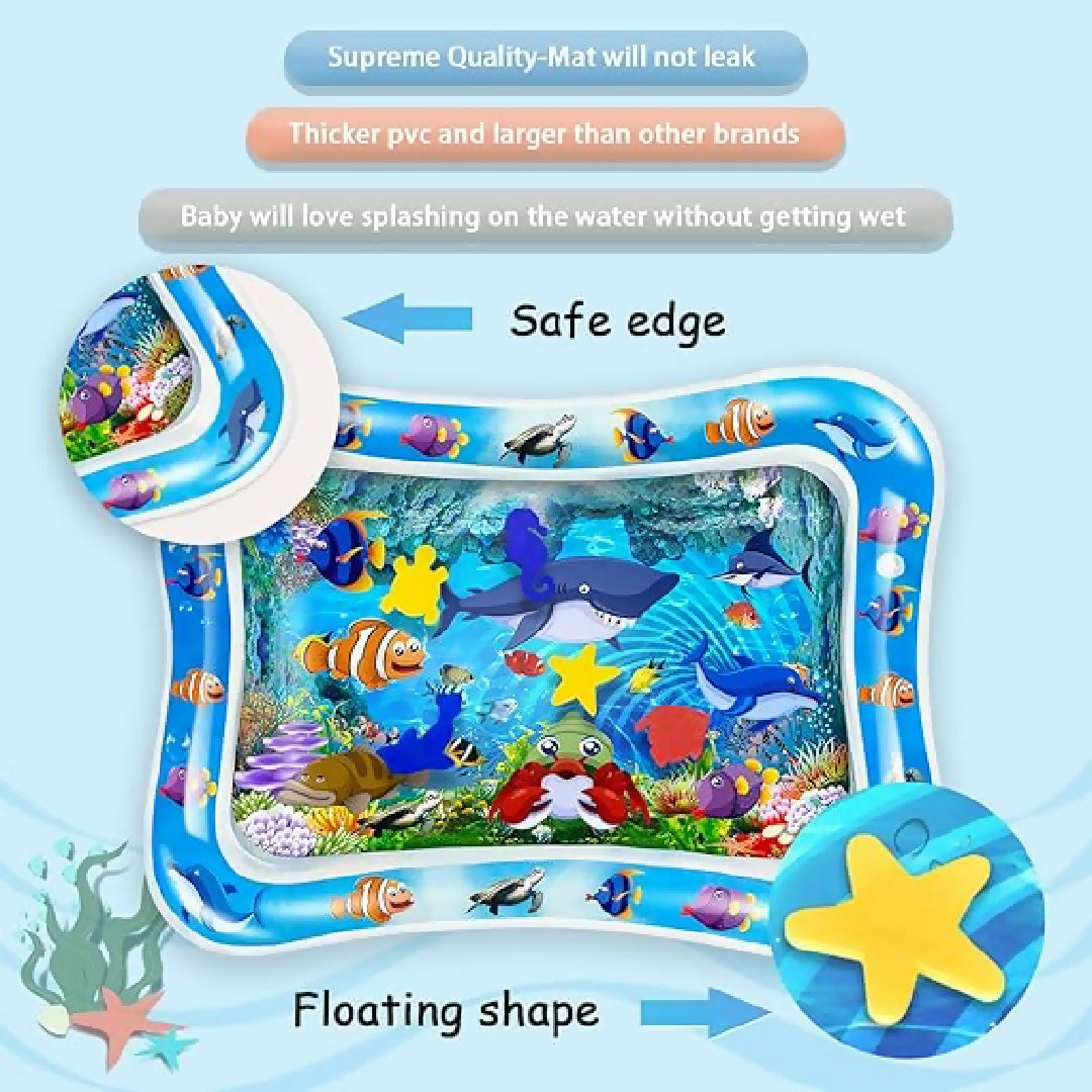 Sale Inflatable Leakproof Water Mat For Kids - Inflatable Tummy Time Mat - Random Color