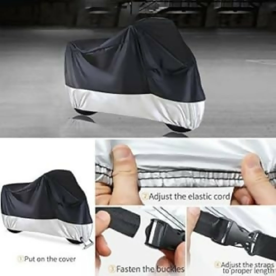 Bike Cover premium and original prashoot and 100 Water Proof YBR AND 150CC Full Size Bike Cover Anti Scratch Waterproof and Dust Proof Top Parking Cover with free storage bag
