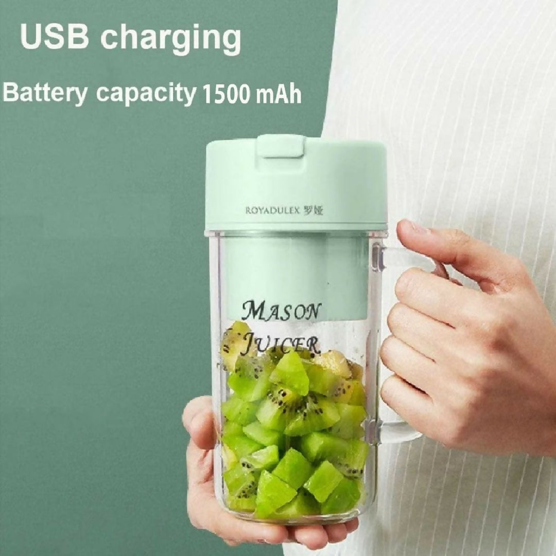 Mason Portable Mini Juicer Blender With Straw Cup - Juicer Portable Outdoor Juicing Cup - Random Color