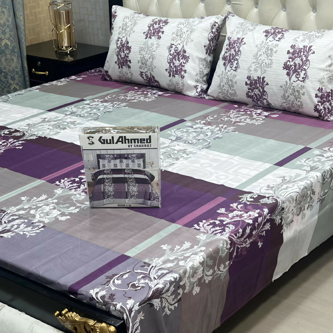 Premium Cotton Salonica Printed King Size Double Bed Sheet Set Volume 2 Exclusive Designs