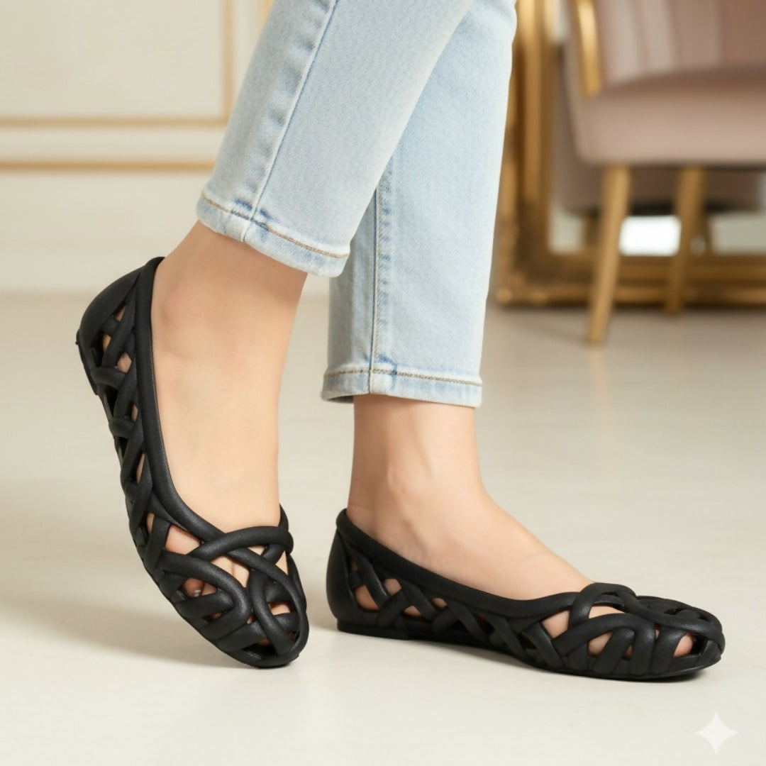 Rubber soft pretty petal dream flats for girls - Breathable lightweight and durable shoes for women