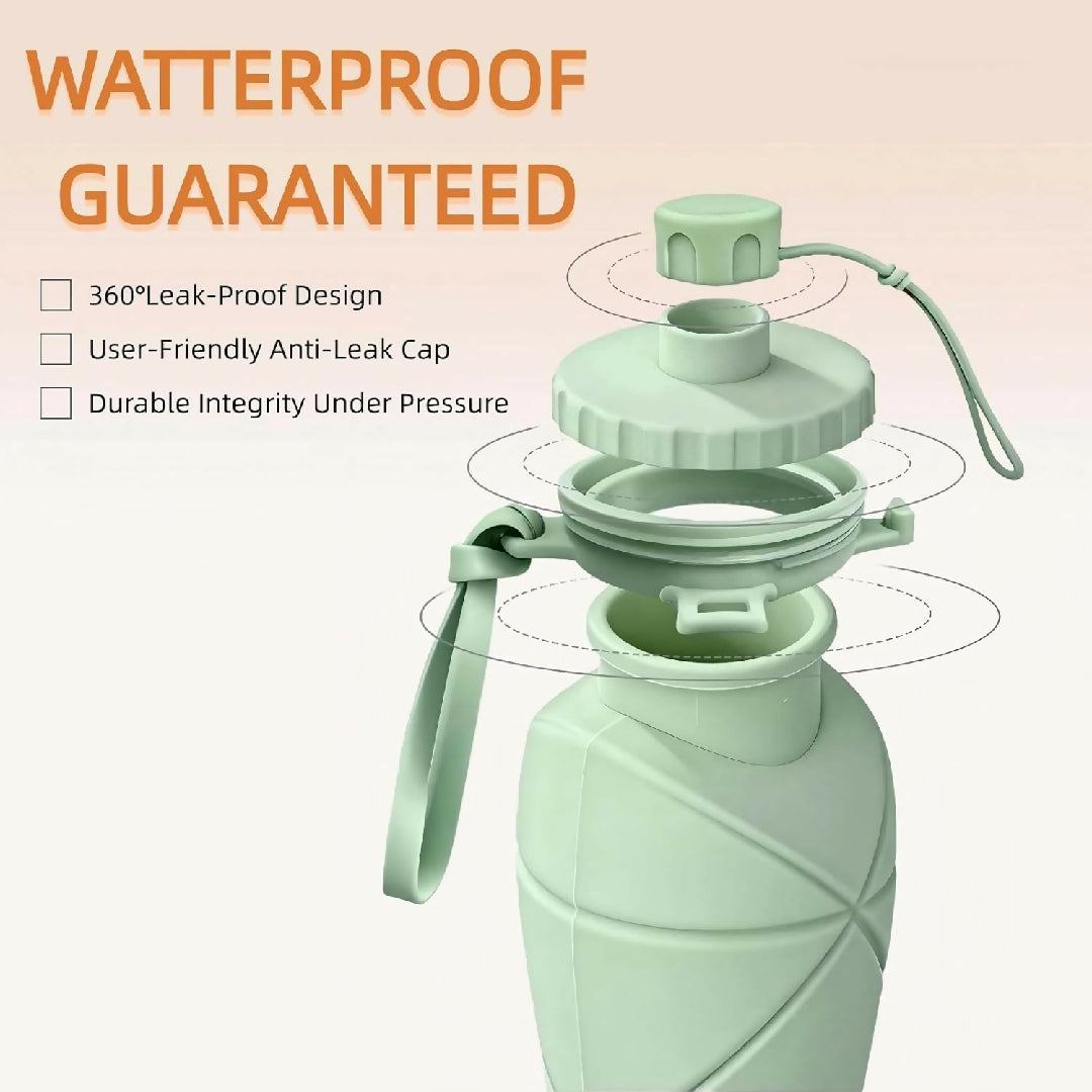 Collapsible Water Bottle Silicone Foldable Water Bottles For Travel Easy To Carry Design