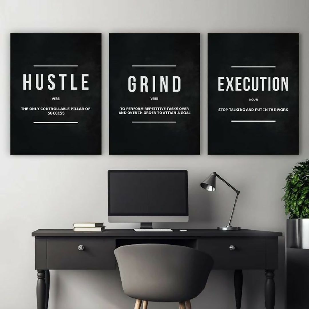 Set of 3 Premium Wall Art Photo Tiles Modern Home Decor Sets 8x11