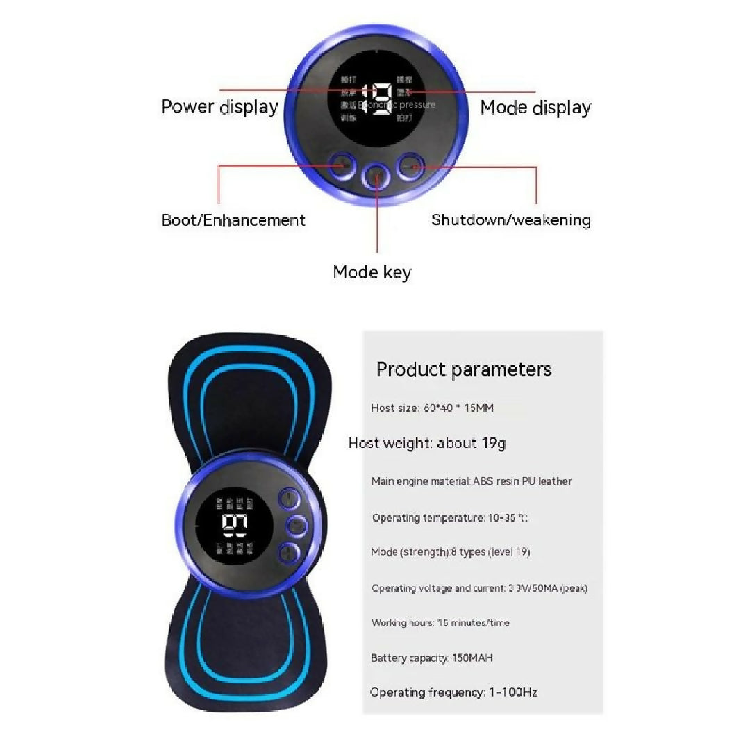 EMS Mini Body Massager-Portable Electric Neck and Back Muscle Stimulator