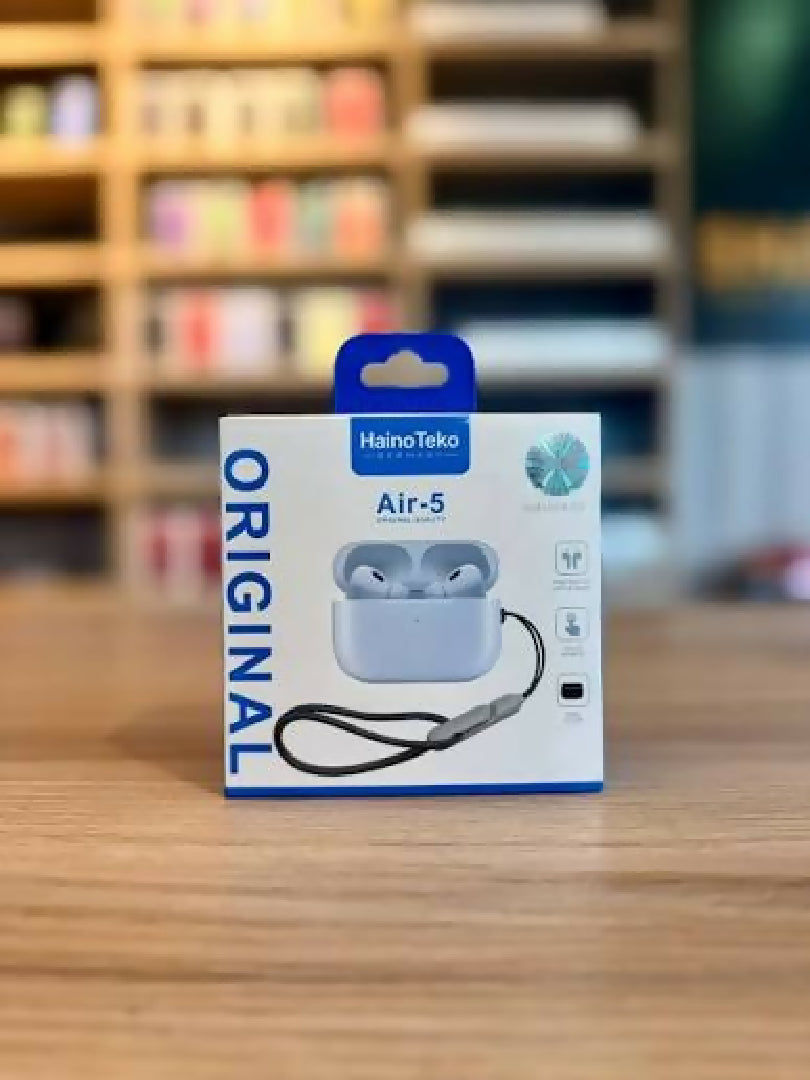 Haino Teko Germany Air 5 High-Quality Wireless Bluetooth Earbuds with Protective Case