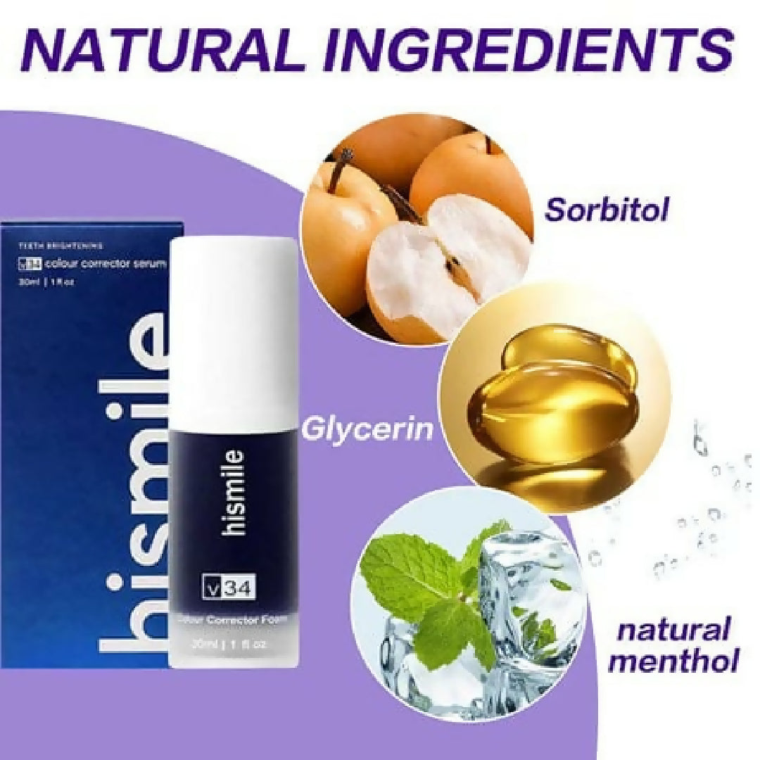 Teeth Brightening Hismiles V34 Colour Corrector Serum - 30ml - Hismile For Teeth Brightening