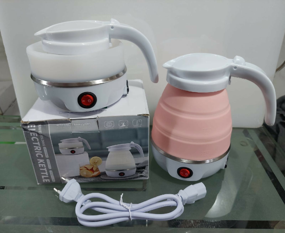 Foldable And Portable Teapot Water Heater Electric Kettle For Travel And Home Tea Pot Water Kettle Silica Gel Fast Water Boiling 600 Ml random color