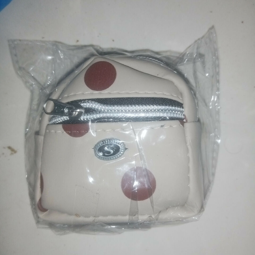 Mini Backpack Cute Cosmetic Bag for Women Creative Cute Pendant Keychain Keyrings PU Makeup Bag Key Lipstick Card Holder Data Cable Organizer Zipper Pouch
