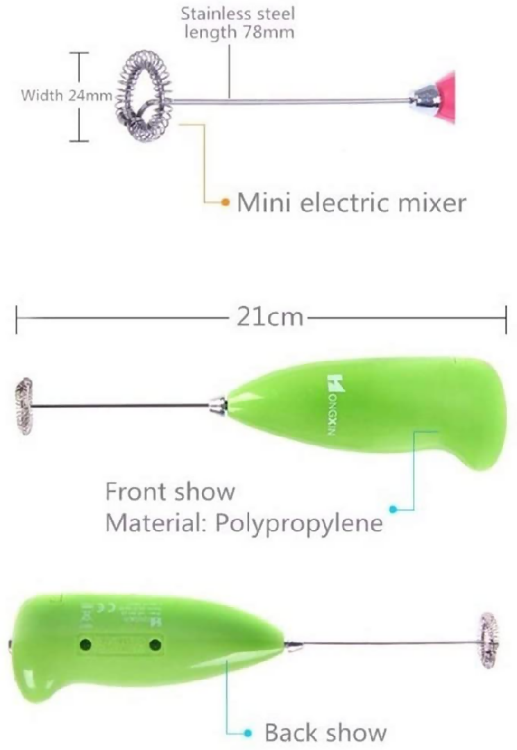 Electric Egg Beater Milk Drink Coffee Whisk Mixer Foamer - Mini Handle Stirrer