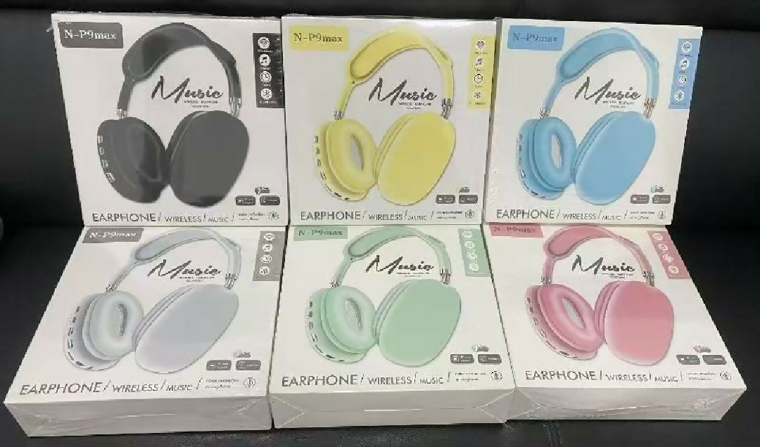 NP9 Max Wireless Headphones with Deep Bass Long Playtime and Noise Cancelling