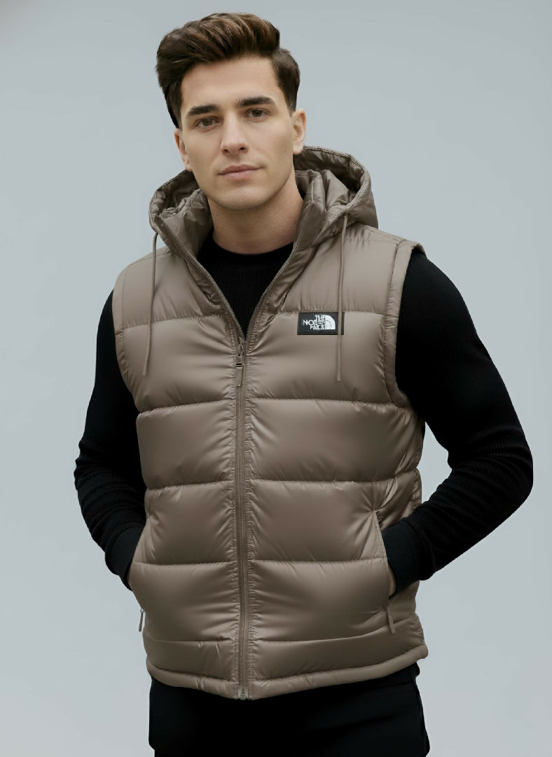 Versatile 2 in 1 Men Puffer Jacket with Detachable Hood