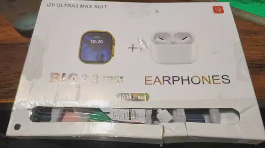 I20 Ultra Max Suit 10 In 1 Smart Watch With Airpods Comfortable Wear Stylish Design For Daily Use And Fashion Needs Black