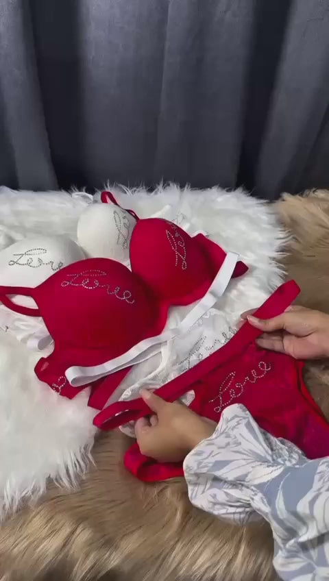 Elegant Double Padded Push Up Bra and Panty Set