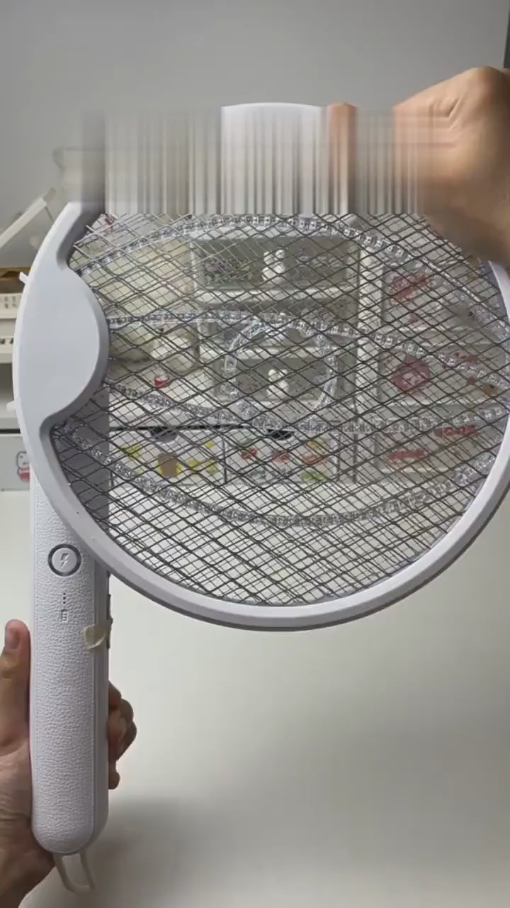 Foldable Mosquito Killer Trap - Electric Rechargeable Bug Zapper Racket For Indoor And Outdoor Mosquito And Insect Control - Random Color