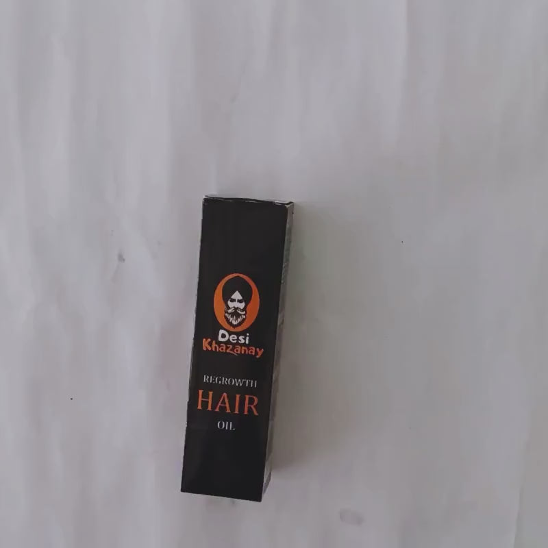 Desi Khazanay Regrowth Hair Oil Herbal Hair Growth Oil with 25 Herbs Cold Pressed Oils Essential Oils Scalp Nourishment Hair Care For Men Women