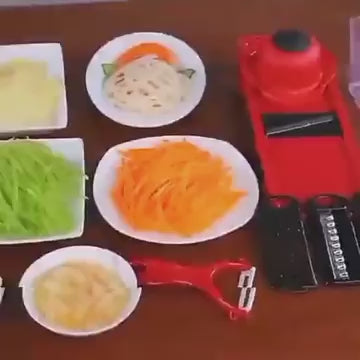 10 in 1 Mandoline Slicer Vegetable Cutter with Stainless Steel Blade Manual Potato Peeler Carrot Cheese Grater Dicer Kitchen Tool