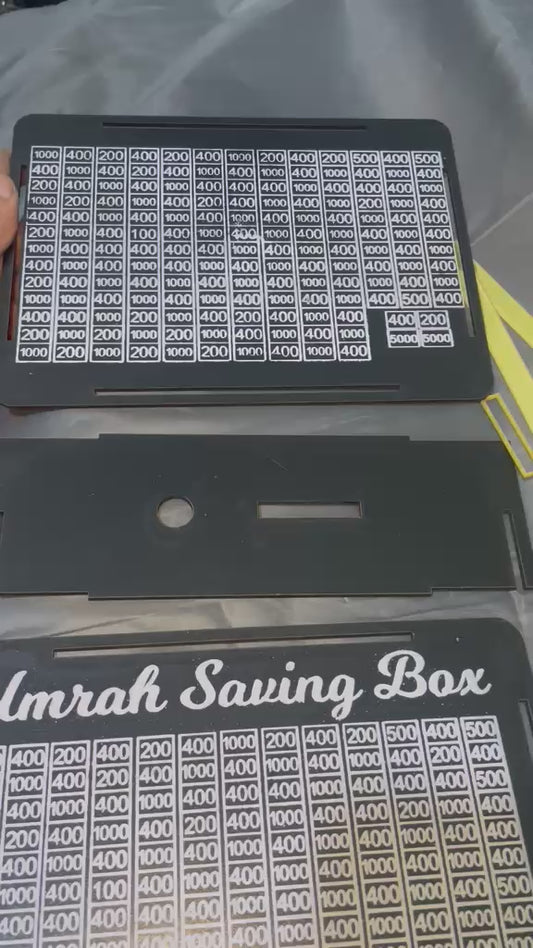 Premium Wooden Umrah Saving Box 210000 Rupees Goal Money Saving Box Islamic Umrah Fund Box Reusable Wooden Savings Challenge Box