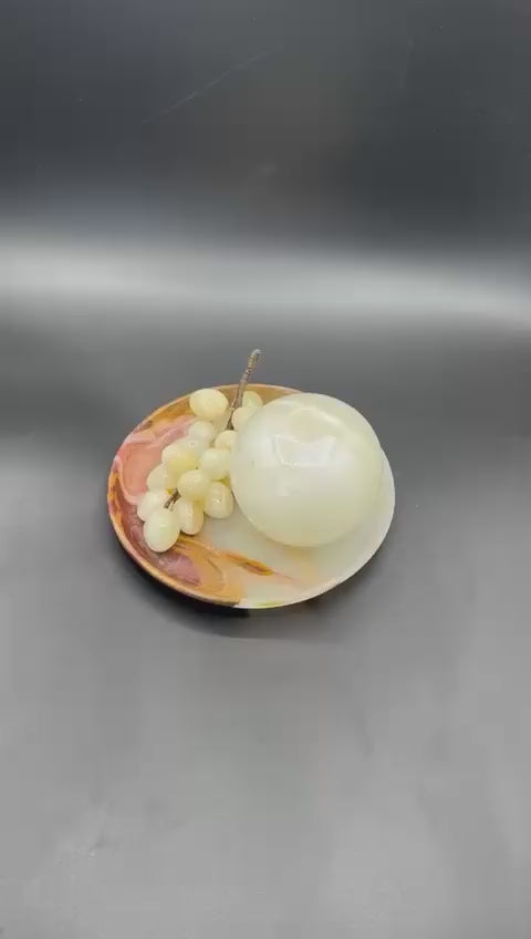 Handcrafted Marble Decorative Apple 3 Inch
