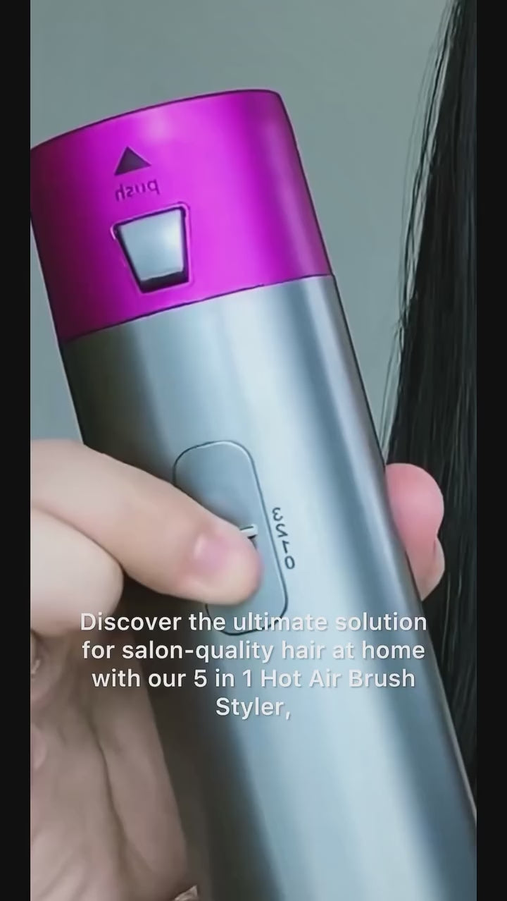 5 in 1 Electric Hair Dryer Brush - Blow Dryer Hair Comb Curling Wand Detachable Brush Kit Negative Ion Straightener Hair Curler - Random Color
