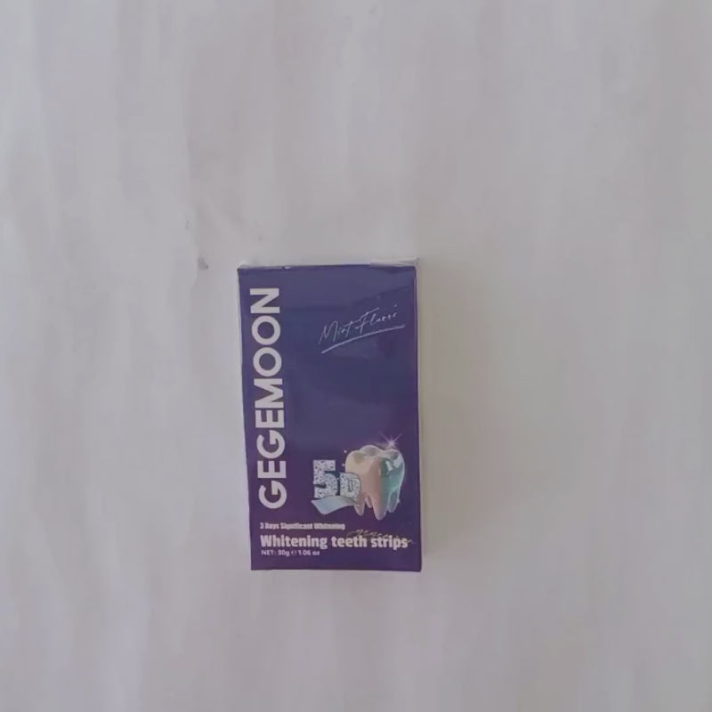 Gegemoon 5D Teeth Whitening Strips Professional 5 Day Whitening Kit Enamel Safe Teeth Whitening Strips Deep Stain Removal Mint Flavor 7 Pairs