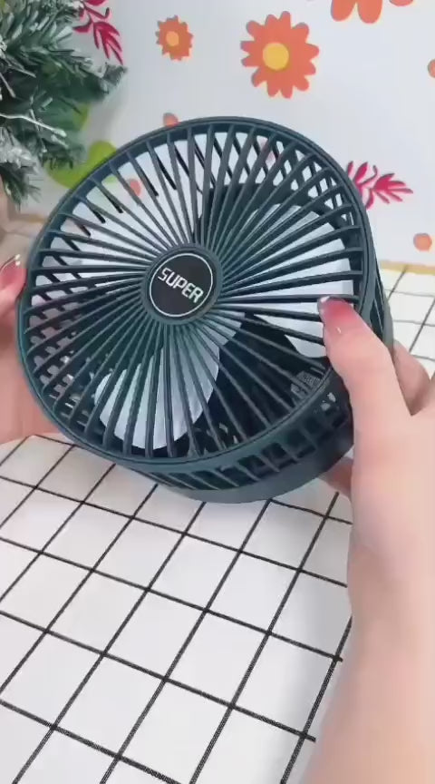 Rechargeable Portable Telescopic Folding Table Fan – 3-Speed Adjustable Desk Fan (Random Color)