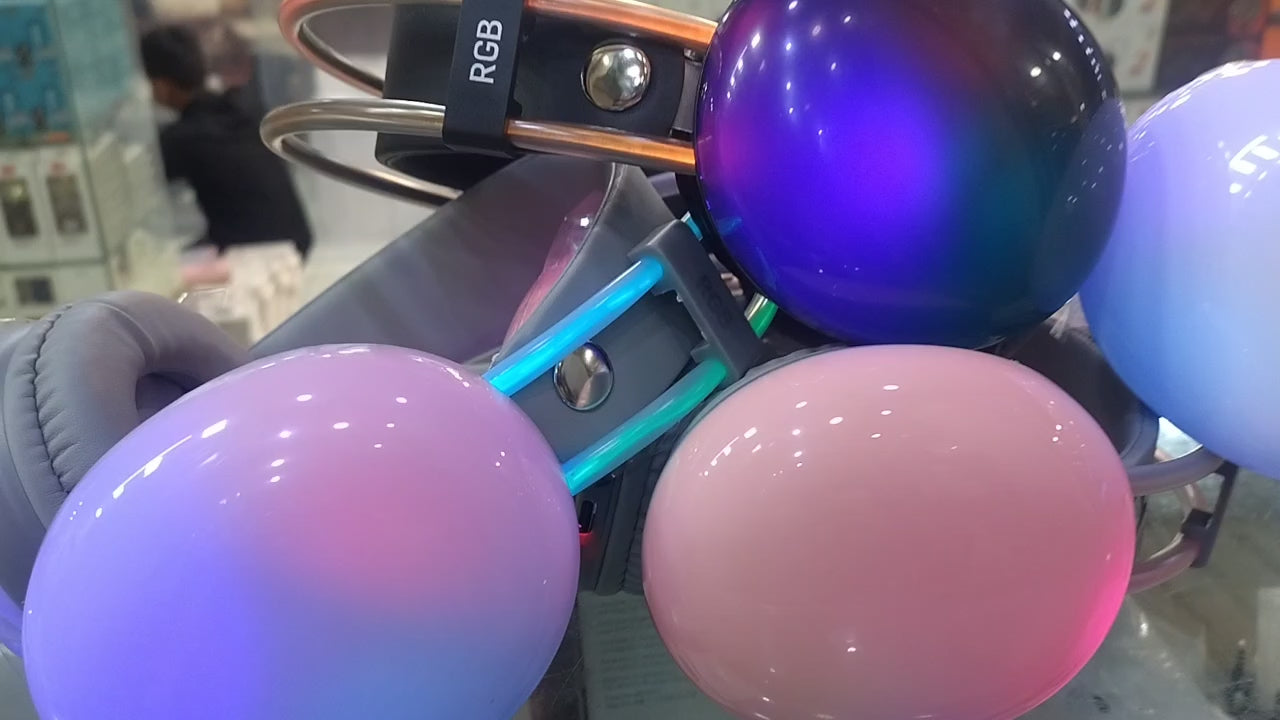 RGB Wireless Headphone With Mic Bluetooth High Quality Sound Rechargeable Battery