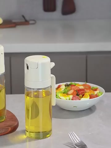 2 In 1 Oil Sprayer Bottle Kitchen Tool For Cooking Baking BBQ Easy Spray And Convenient Use 400ML