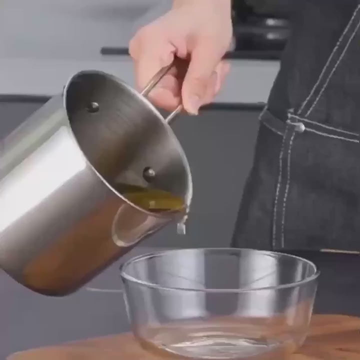 Stainless Steel 1200ml Deep Fryer Pot with Strainer