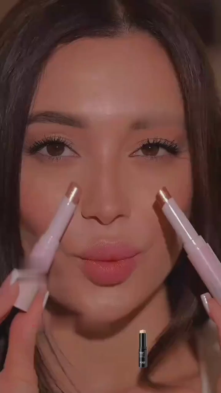 2 In 1 Jelly Shiny Shimmering Eyeshadow Stick - Long Lasting Glow Makeup Stick