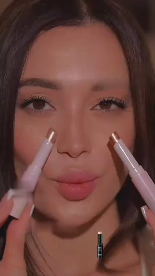 2 In 1 Jelly Shiny Shimmering Eyeshadow Stick - Long Lasting Glow Makeup Stick