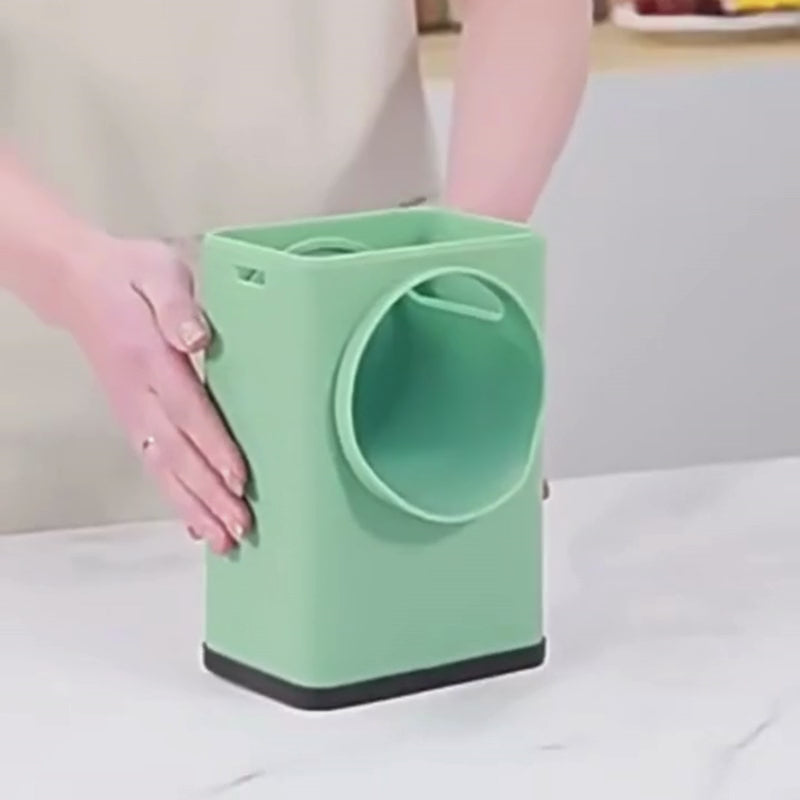 3-in-1 Rotary Vegetable Slicer & Cheese Grater - Manual Drum Cutter
