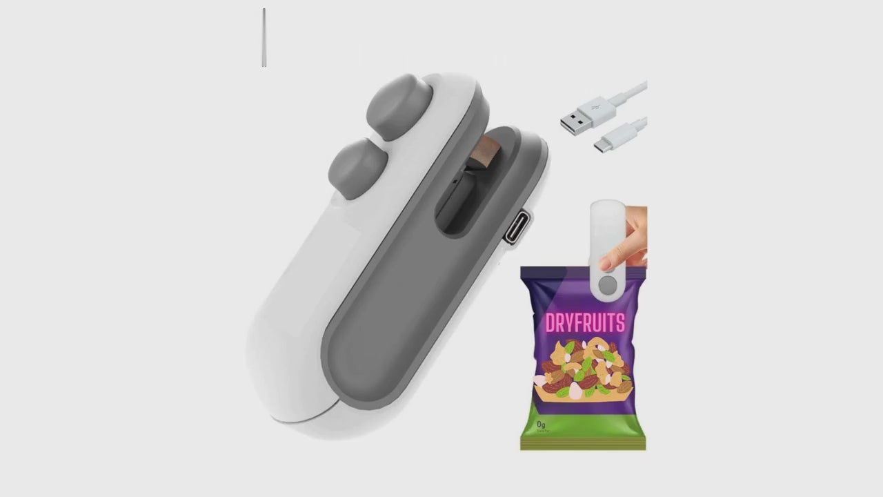 Portable Rechargeable Mini Sealer For Plastic Bags - Handheld Heat Sealing Machine