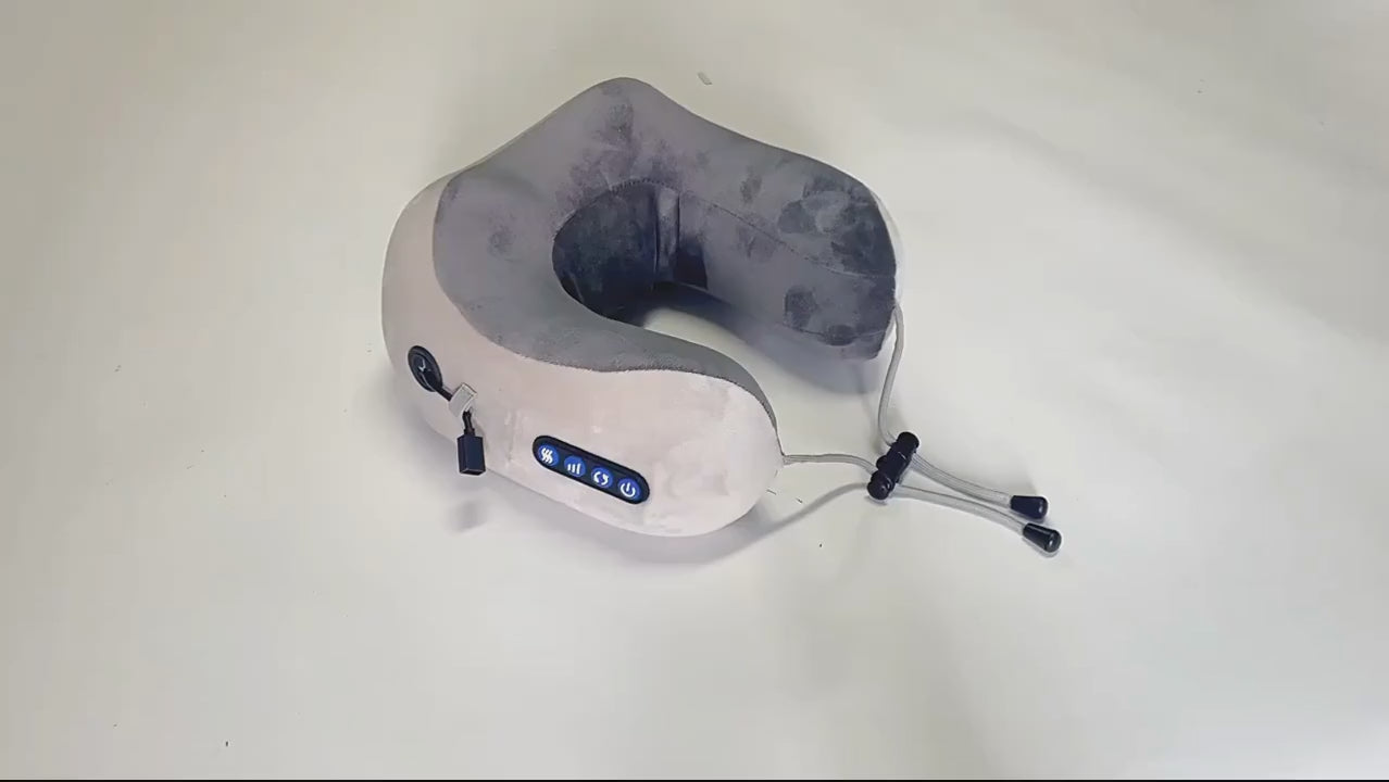 Rechargeable Neck Massager U-Shaped Pillow - Multifunctional Portable Shoulder - Cervical Relaxing Massage for Home Car Outdoor