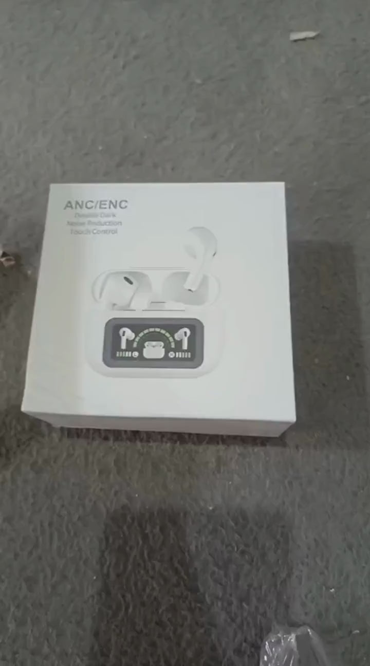 AirPods Pro A9 ANC + ENC Double Noise Reduction Wireless Earbuds with LED Battery Display & Touch Control (Android & iOS)