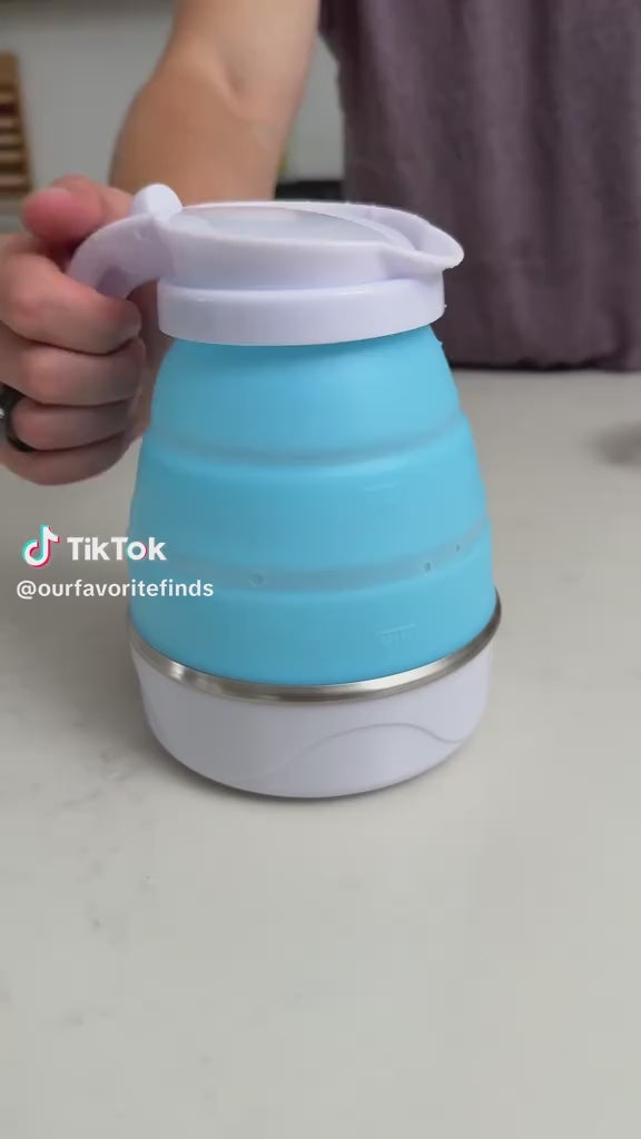Foldable And Portable Teapot Water Heater Electric Kettle For Travel And Home Tea Pot Water Kettle Silica Gel Fast Water Boiling 600 Ml random color