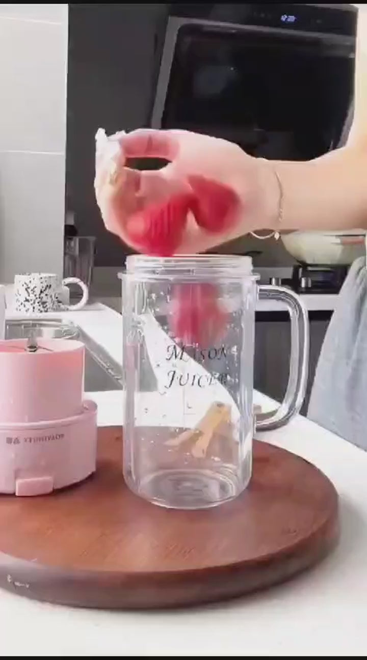 Mason Portable Mini Juicer Blender With Straw Cup - Juicer Portable Outdoor Juicing Cup - Random Color