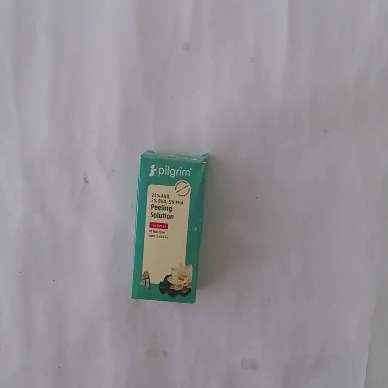 Pilgrim Peeling Solution Weekend Facial Peel for Deep Cleansing Exfoliation Radiant Even Toned Skin For Men Women 30ml