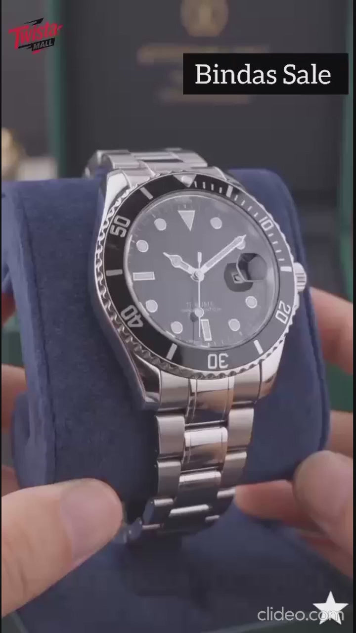 Luxury Crystal Black Dial Watch