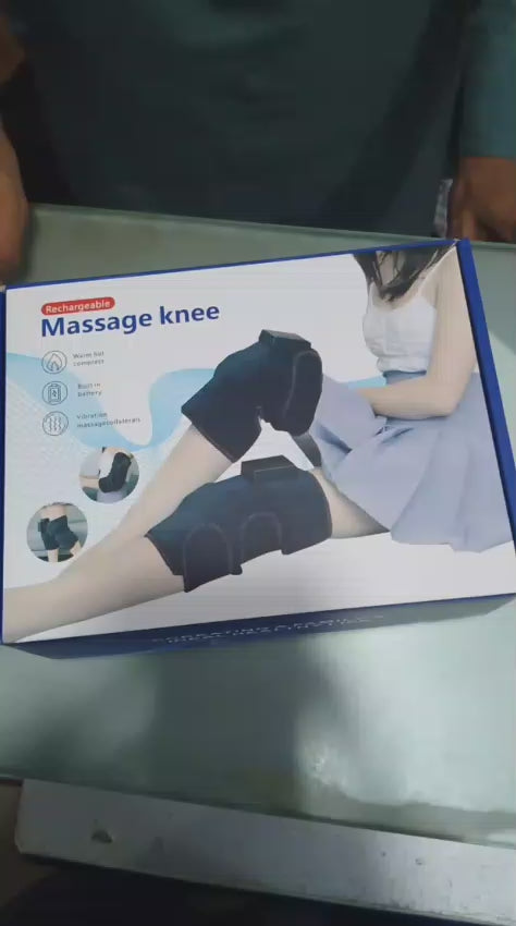 Knee Massager chargeable Stress Relief Vibration Knee Arm Leg Massager Rechargeable Heating Pad for Knee Pain Relief