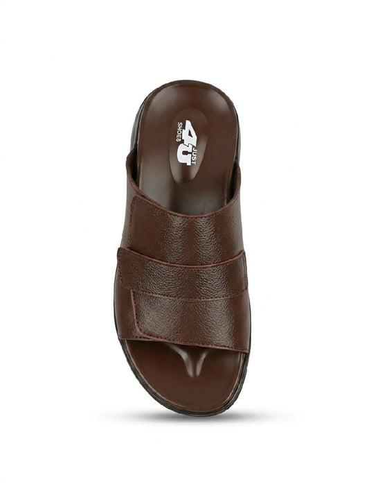 Mens Genuine Leather Slide Sandals Black Comfortable Open Toe Slippers Handmade Casual Summer Slides