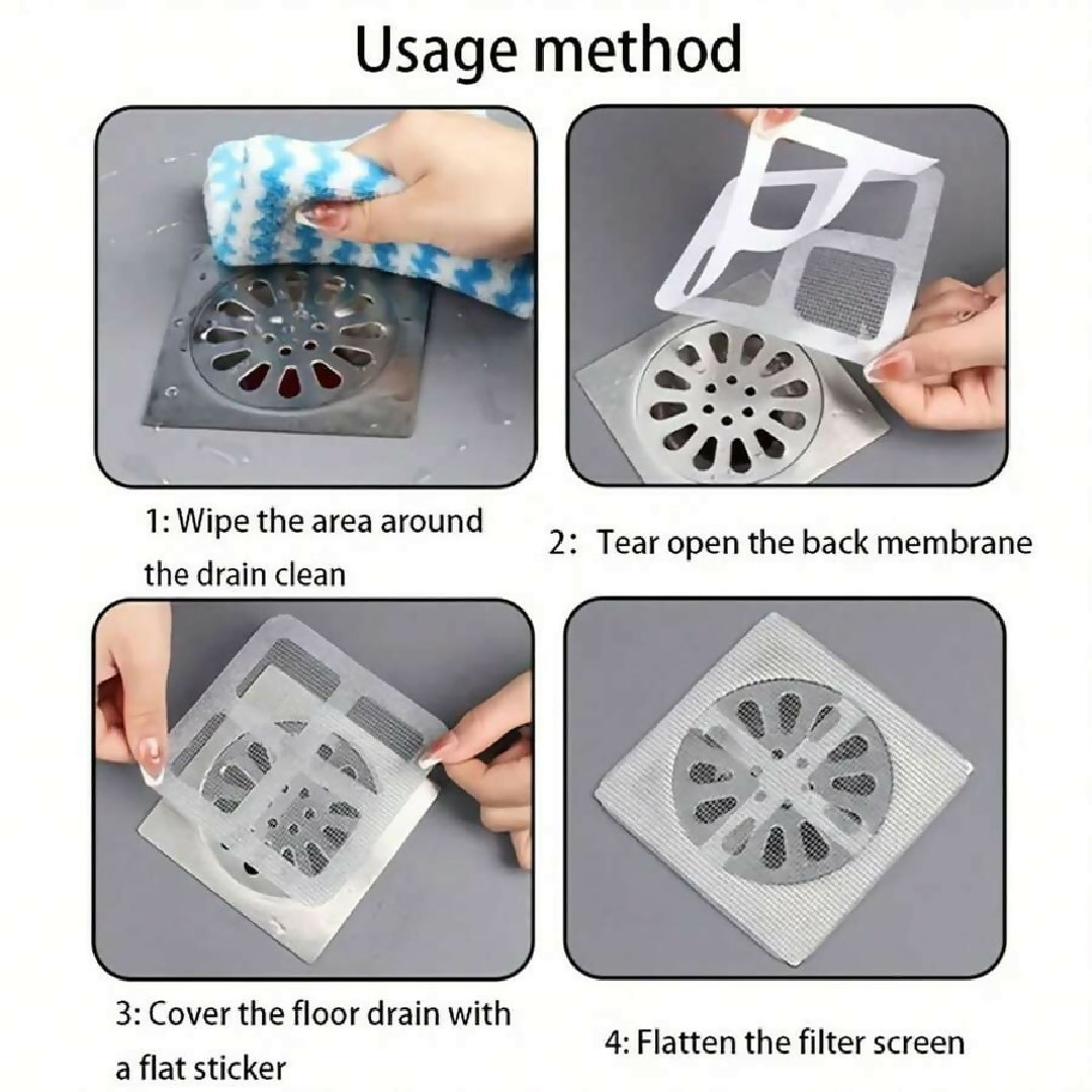 10 Pcs Multifunctional Net Sticker Drainer - Perfect for Bathroom and Kitchen