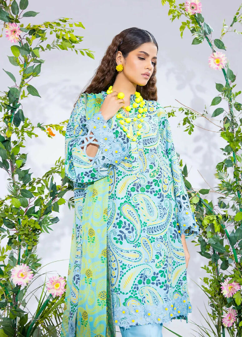 Salitex Original 3PC Unstitched Printed Lawn Silk (SI13)
