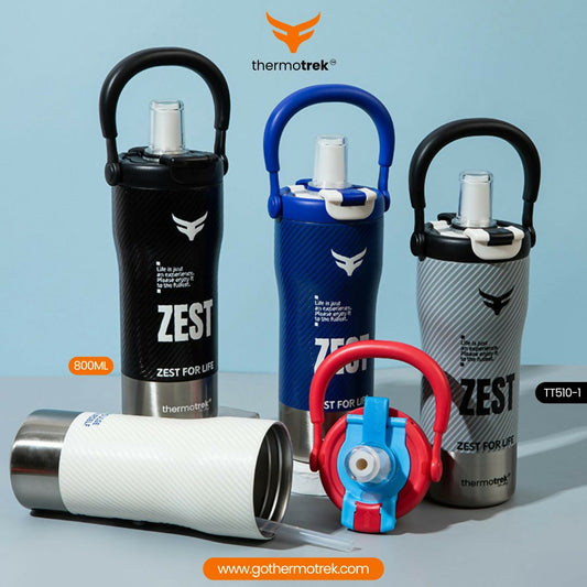 Thermotrek ZEST Sports Premium Insulated Water Bottle With holder – 800ml 1 Piece
