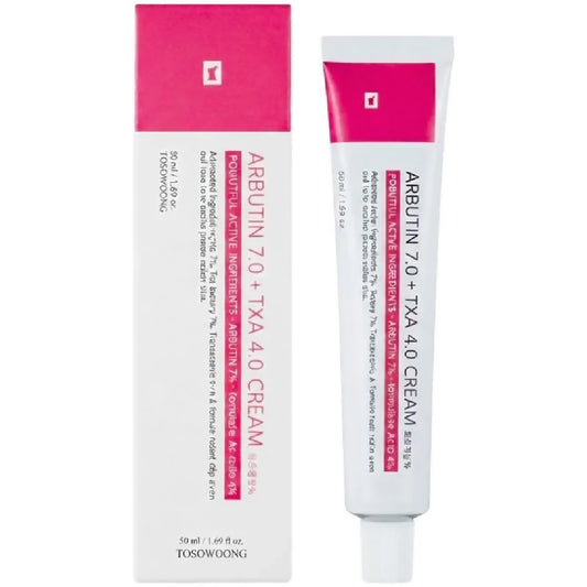 Arbutin 7 Percent Tranexamic Acid 4 Percent Cream Brightening Moisturizer for Dark Spots Uneven Tone Hydration 50g