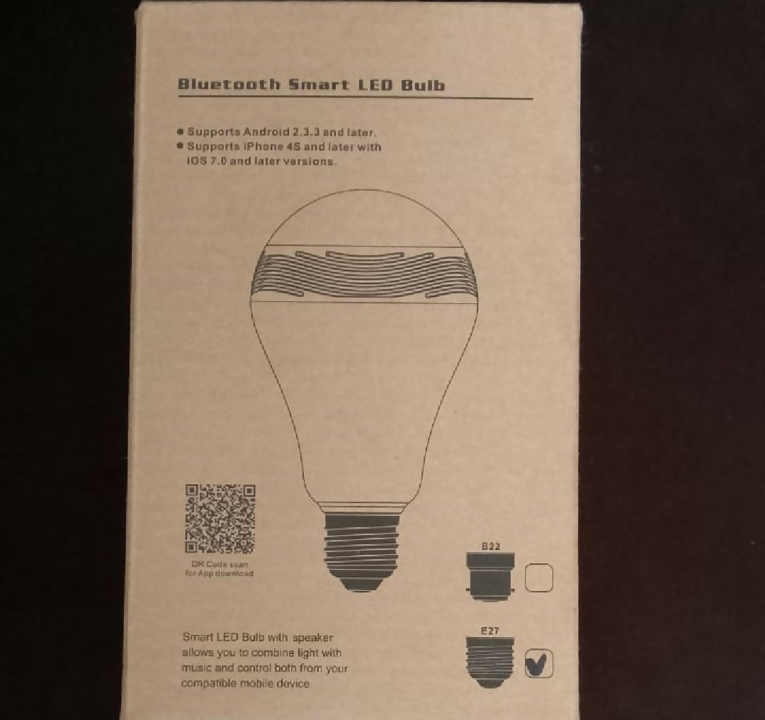 E27 Bluetooth Smart LED Bulb with Speaker with APP Control It